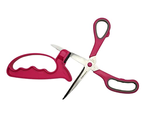 Kit Tesoura Multiuso 8.5 com Amolador (Rosa)