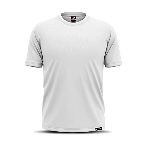 Camiseta Manga Curta Plus Size Adstore Branco Masculina Térmica UV Segunda Pele Compressão (G2)