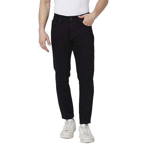 Image of Spykar Men's Kano Slim Fit Mid-Rise Jeans (Ankle Length)