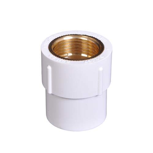 UPVC Brass Female Threaded Adaptor (SCH. 80) 15MM to 25MM with REDUCING (25MM X 15MM (1 X 1/2 INCH))