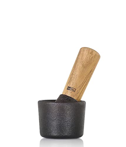 AdHoc MO11 Mörser Camo.7, Gusseisen|Akazienholz Braun/Schwarz