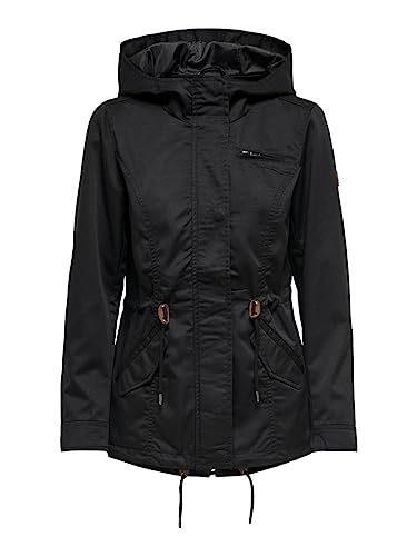 ONLY Damen Übergangsjacke Kurzmantel New Lorca Spring Parka 15168792 Black XL