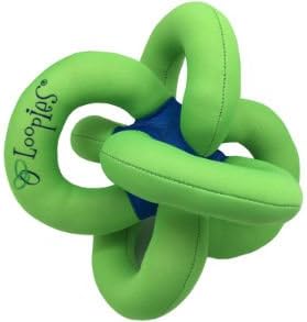 Loopies Green Solid Water Loopies- New 2016 Color- Floating dog toy