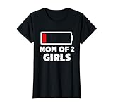 funny mom of 2 girls mothers day tee