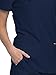 Form Scrubs for Women, Stretchy V-Neck Knit Scrub Top CK840, L, Navy
