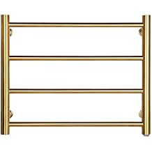 Electric Towel Warmer Wall Mounted Towels Heating Rack 4 Bar Stainless Steel Drying Rail for Home Bathroom Space Saving
