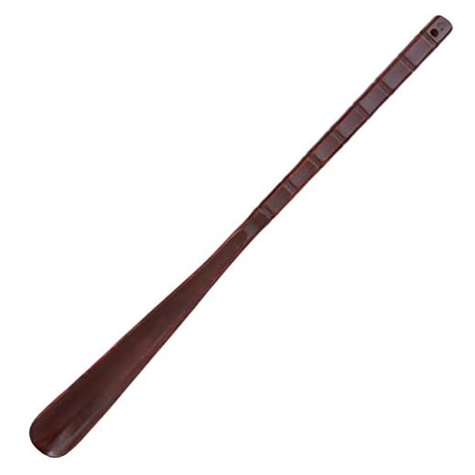 Happyyami Långt handtag skohorn träskoavdragare för äldre personer med funktionshinder graviditet passar alla skor (Lotus trä bambu gemensam skosked 55 cm)