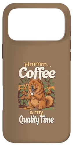 Cute Chow Puppy Dog �}�O�J�b�v Coffee Is My Quality-Time �X�}�z�P�[�X iPhone 17 Pro Max �p