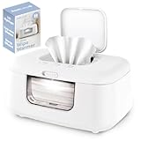 TinyBums Baby-Feuchttuchwärmer & Spender mit LED-Wechsellicht & Ein-/Aus-Schalter (Weiß) - Jool Baby