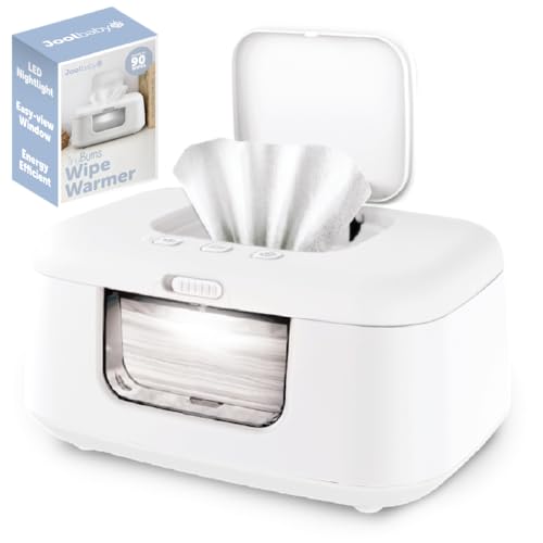Chauffe-lingettes bébé TinyBums Jool Baby blanc avec lumière LED douce