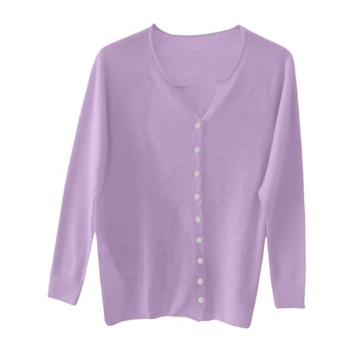 Gilet Femme Cardigan Pull Cachemire Col V Long Grande Taille Gilets Chic et Elegant LéGer Manches Longues Laine Cardigan avec Boutons Pull en Tricot Mode EláStique Top Hiver Chaud Vetement Femme