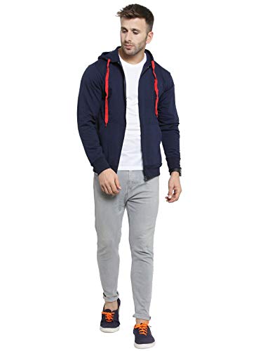 Image of Scott International Men's Solid Cotton Hoodies for Men, Trendy and Comfortable Sweatshirts for Men, Stylish Winter Wear with Hood and Pockets, Fashionable Hooded Sweatshirts