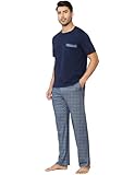 GAESHOW Conjunto de Pijama Hombre 2 Piezas Pijamas para Hombre Algodón Cuello Redondo Manga Corta y Pantalones