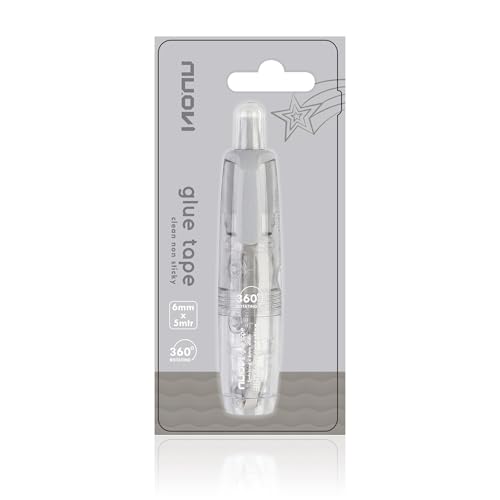 Image of Double-Sided Glue Tape Roller | Retractable Mechanism & 360 Rotating Head Design | Ideal for Scrapbooking, Craft, School, Office & DIY (Body Color May Vary)