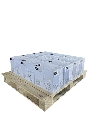 Amazon Basics Druckerpapier, DIN A4, 80 g/m², Palette, 12 Kartons, 60 Packungen, 30,000 Blatt, Weiß