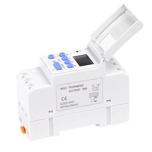 Relais de temps numérique programmable THC15A 12V interrupteur horaire rail Din