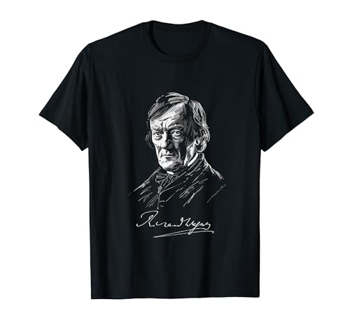 Retrato de Richard Wagner con firma Camiseta