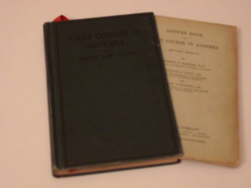 First Course in Algebra B000O9M4YC Book Cover