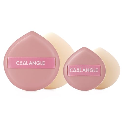 COOL-ANGLE 4Pack Pink Makeup Sponge For Foundation Concealer And Powder, Latex Free Blender Sponge For Natural And Easy Makeup Soft Long-lasting, Pack for 2X-Large and 2 Medium