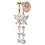 Gold Butterfly Belly Bar – 14 mm