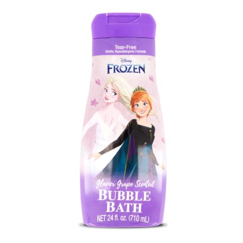 Disney “Frozen” Bath Time Kids’ Bubble Bath Soap, 24 Ounces, Frosted Berry Scent, Gentle Tear-Free & Long Lasting Bubbles