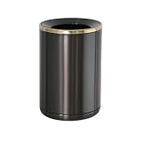 WAOCEO Mülleimer 10L langlebiger Edelstahl-Mülleimer for den Haushalt, groß, einfach, keine...