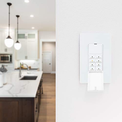 Ultrapro In-Wall Push-Button Timer Switch 2 Pack, 5-15-30 Minute/1-2-4-6-8 Hour Countdown, Neutral Wire Required, Single-Pole, Ideal For Exhaust Fans, Seasonal Lighting, 47939 , White #TOP6