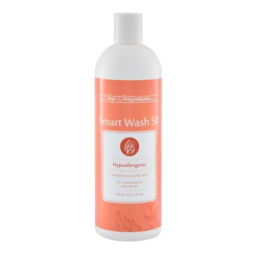 Chris Christensen Smartwash50 Hypoallergenic Ultra Concentrated Dog Shampoo, Makes Up to 50 Bottles, Groom Like a Professional, Delightfully Fragranced, Suitable for All Coats, Made in USA, 16 Oz