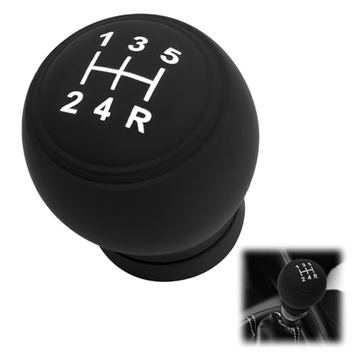 BUZUYIWAR Funda Pomo Cambios Marcha Coche, Silicona Cubierta de Perilla de Palanca de 5 Marchas, Protector de Pomo Adherente, Universal Funda dePomo de Palanca de Cambios Suave Antideslizante (Negro)