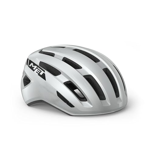 Met Casco Miles Blanco Brillo Talla de Casco 52-58