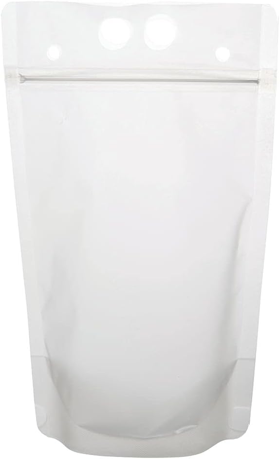 TableCraft 10683 Translucent 32 Ounce To-Go Beverage Pouch - 100 / PK