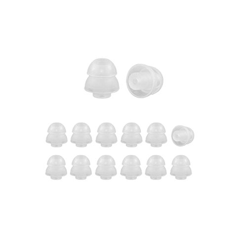 Double Flange eartips for Klipsch Earbuds, Replacements for Klipsch Earbud Tips - 6 Pair Small