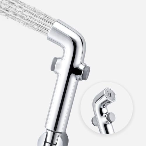Image of Mila Health Faucet Switchstrem | ABS Chrome Handheld Bidet Spray| with 1.2m SS304 Hose Pipe | Modern Jet Spray for Toilet Hygiene | Anti-Slip Grip, Leak-Free, Easy Install | Bathroom Fitting