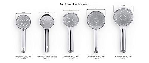 Regadera manual multifunción Kohler Awaken 2.0 gpm bronce aceitado miniatura 4