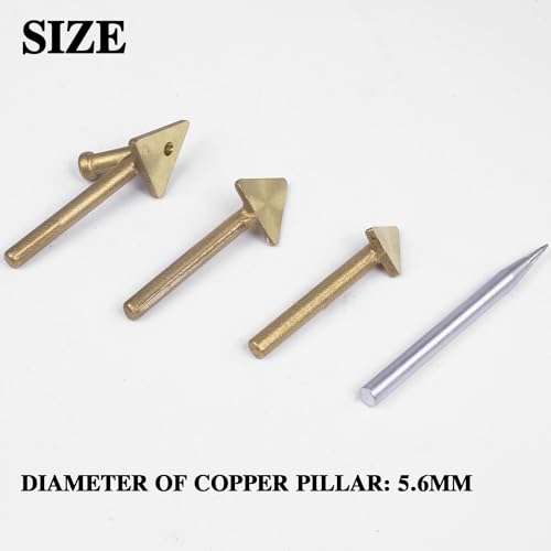 Image of 4PCS Plastic Welding Replacement Tips, Soldering Iron Gun Tips, Triangular Copper Head Welder Accessories for Car Bumper Repair