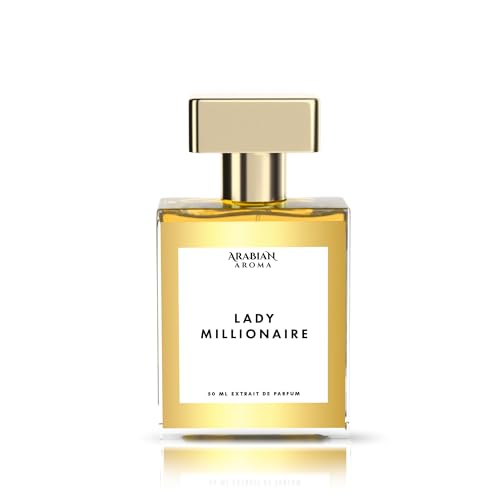 Image of Arabian Aroma Lady Millionaire Perfume For Women | Long Lasting Floral Fruity Fragrance Spray, 50 ML, Extrait De Parfum.