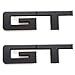 2pcs GT Emblems, 3D Car Driver Rear Sides Fender Trunk Replacement Decals Stickers for Ford Mustang GT (Black)