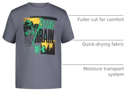 Image of Under Armour Boys' Short Sleeve Graphic T-Shirt, Soft & Comfortable, Outdoor Collection