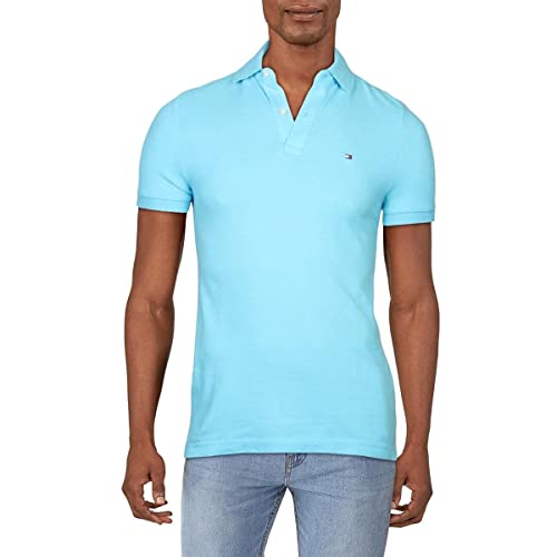 Image of Tommy Hilfiger Mens Short Sleeve Cotton Pique Polo Shirt in Regular Fit