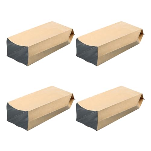 ABOOFAN Bolsas Herméticas de Papel Kraft Marrón Fuelle Lateral para Envasar Alimentos, Reutilizables Olor, 100 Unidades para Té y Frutos Secos