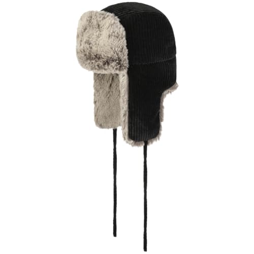 Stetson Seldovia Aviator Hat Chapka Ushanka Pilot Hat Women/Men with Lining Autumn Winter Autumn Winter, black, S