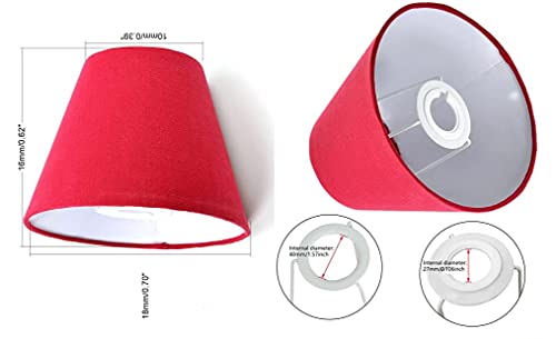 Othmro Lamp Shade 3.94" X 7.09" X 6.3" Barrel Fabric Lamp Shade For Table Lamp And Floor Light Fabric Hand Crafted-Crimson (1 Pcs) #TOP5