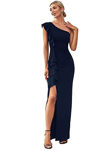 Ever-Pretty Vestido de Fiesta Largo para Mujer Abertura Un Solo Hombro Corte...