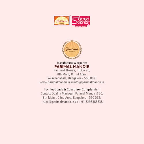 Image of Parimal Pure Rose Agarbatti (145-155 Sticks) (288 gm) | Burning Time - 45-60 Min | Sacred Scents Natural Incense Sticks | Fresh Rose Fragrance for Meditation, Relaxation & Home| (Pack of 12, 24g Each)