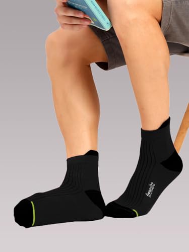 Image of Freecultr Ankle Socks | Breathable Bamboo Fibre | Odour Resistant | Thermo Regulated | Moisture Wicking | Anti-Slip Y-Heel | Soft & Comfortable Assorted Combos