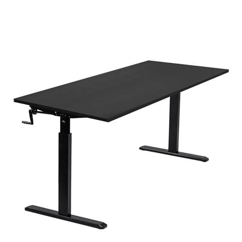 Mount-It! Hand Crank Sit-Stand Desk with 55'...