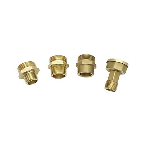 AIGUO Adapter M30 Außengewinde Übertragung G1 / 2 3/4 Stecker, Dusche Küche Messing Material-Hahn-Rohr-Zusätze (Size : B) Cover