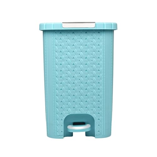 Image of FLAIR Ultra Home Pedal Trash Bin - 8L Medium Dustbin with Inner & Lid | Unbreakable Plastic, Odor Control, Lightweight | Non Garbage Smell | Perfect for Bathroom, Kitchen & Office (Sky Blue)