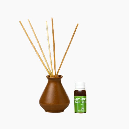 Difusor de Varillas Jazmín con Aceite 50 ml y Maceta