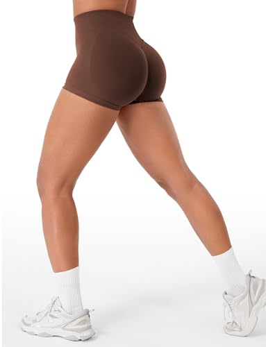 Image of VOYJOY Women Workout Impact Shorts 2.5 inch / 3.6 inch / 4.5 inch / 6 inch Scrunch Butt Booty | Tummy Control, High Waisted, Bike Short, Gentle Compression, for Women